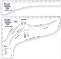Esquadros para traçado de moldes  - Método Elite